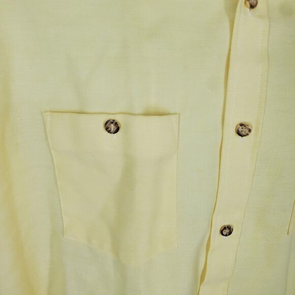 Vintage Par Four Sportswear Shirt Mens XL Yellow Button Front Made in USA - Picture 4 of 10